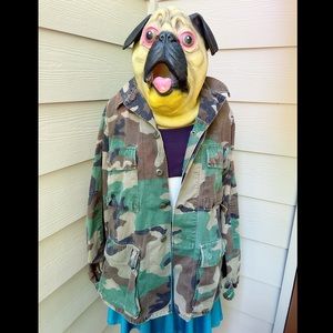 Camo fatigues coat.
